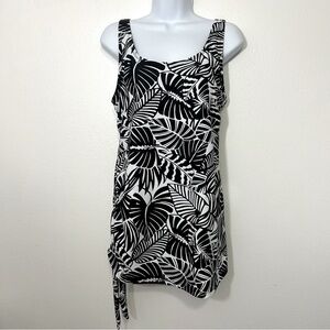 NWT Shore Shapes One Piece Side Tie Skirted Swimsuit